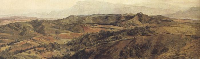 george frederic watts,o.m.,r.a. An Umbriam Landscape (mk37) china oil painting image